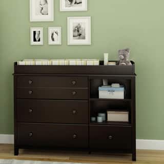 slide 2 of 20, South Shore Little Smileys Large Changing Table And Removable Rail Espresso
