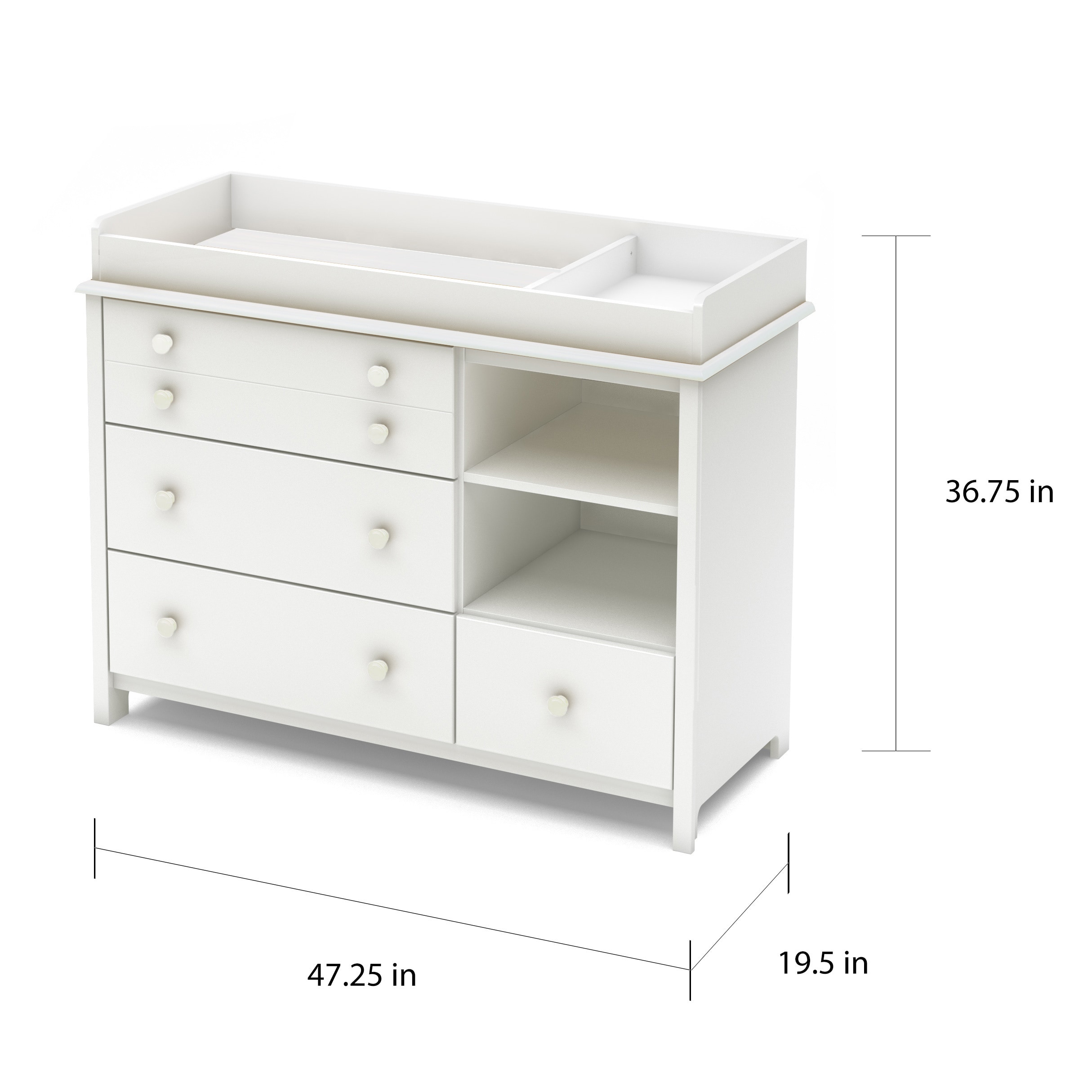 dresser with removable changing table