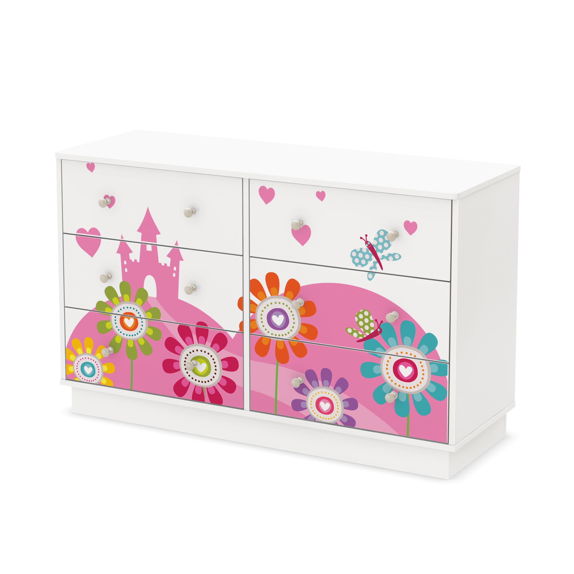 Shop South Shore Joy 6 Drawer Double Dresser With Flowers And