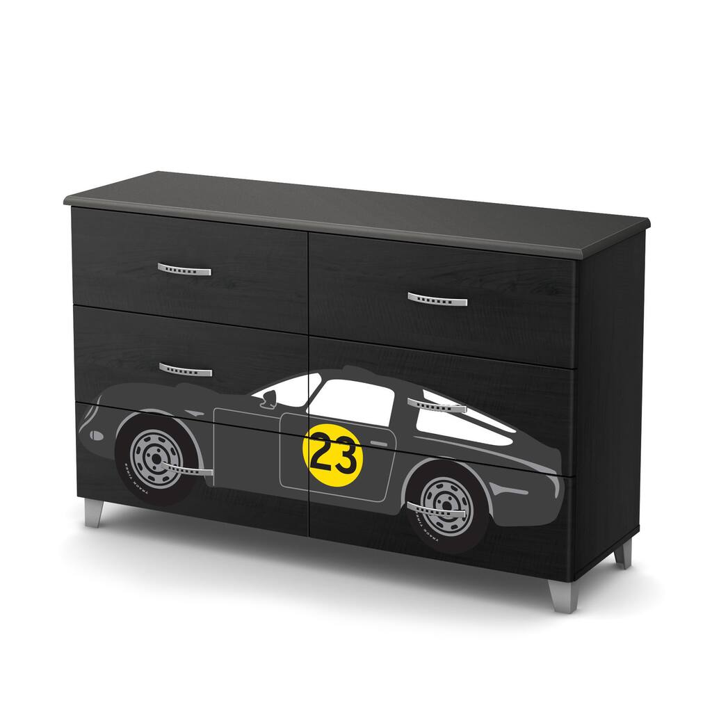 South Shore Luka 6-Drawer Double Dresser with Car Ottograff Decals