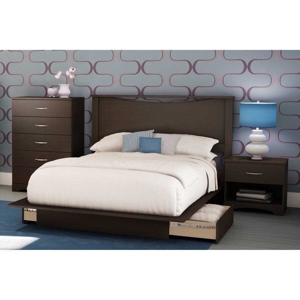 Shop South Shore Step One Fullqueen Platform Bed With 2 Drawers Free