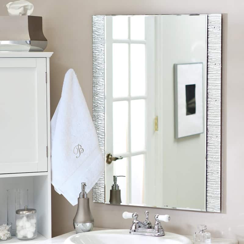 Authentic Hotel and Spa 2-piece White Turkish Cotton Hand Towels with Silver Script Monogrammed Initial