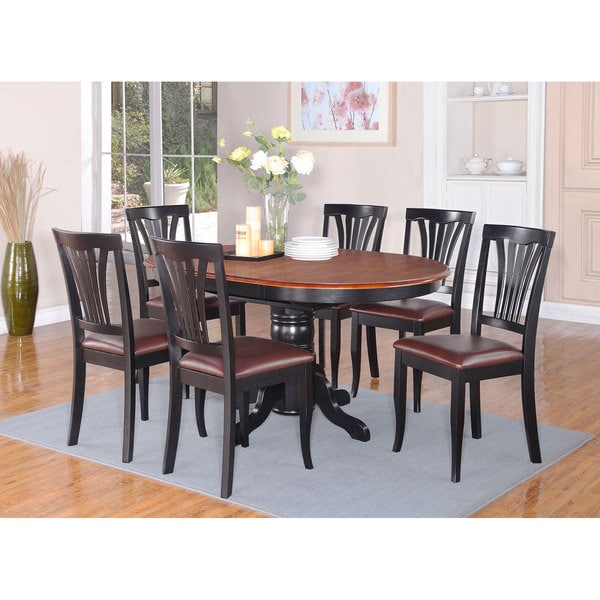 5-piece Dining Table Set For 4-oval Dinette Table with Leaf and 4 ...