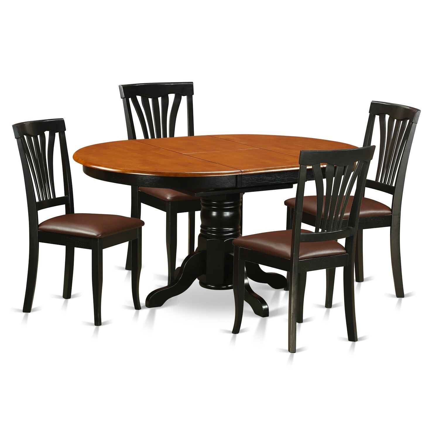 5 Piece Dining Table Set For 4 Oval Dinette With Leaf And Chairs 5 Piece Dining Table Set For 4 Oval Dinette With Leaf And Chairs