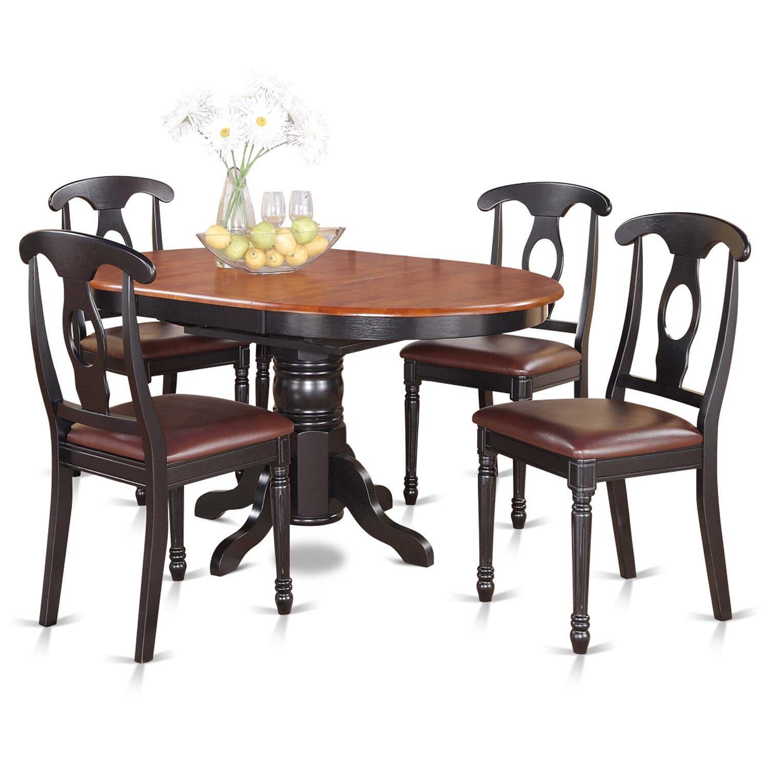 5 Piece Oval Dining Table And 4 Chairs