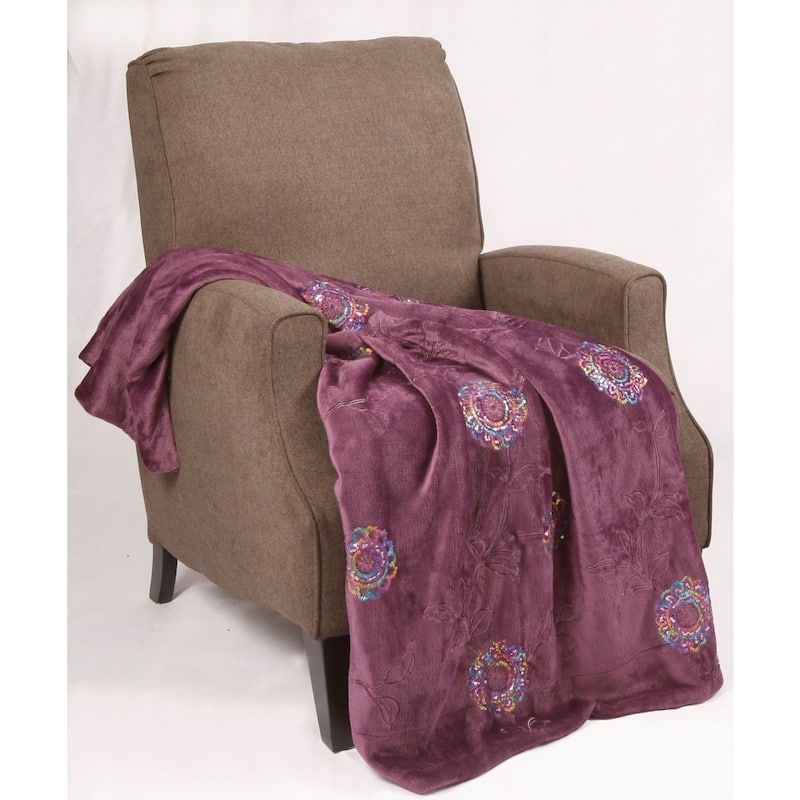 Embroidered Sequin Throw