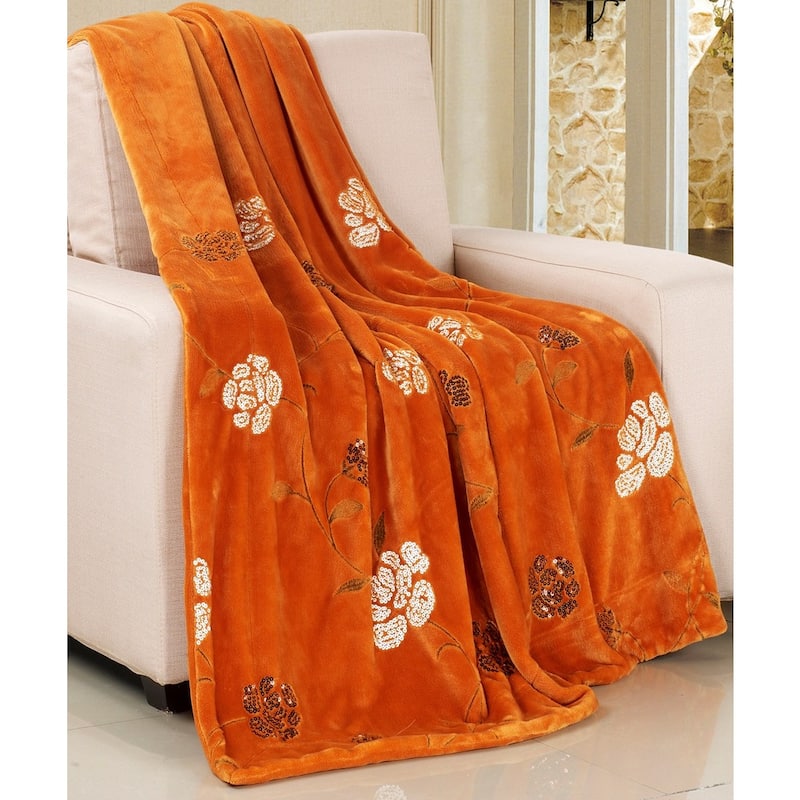 Embroidered Sequin Throw