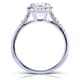 Thumbnail 3, Annello by Kobelli 14k White Gold 2ct TGW Emerald-cut Moissanite and Diamond Engagement Ring. Changes active main hero.