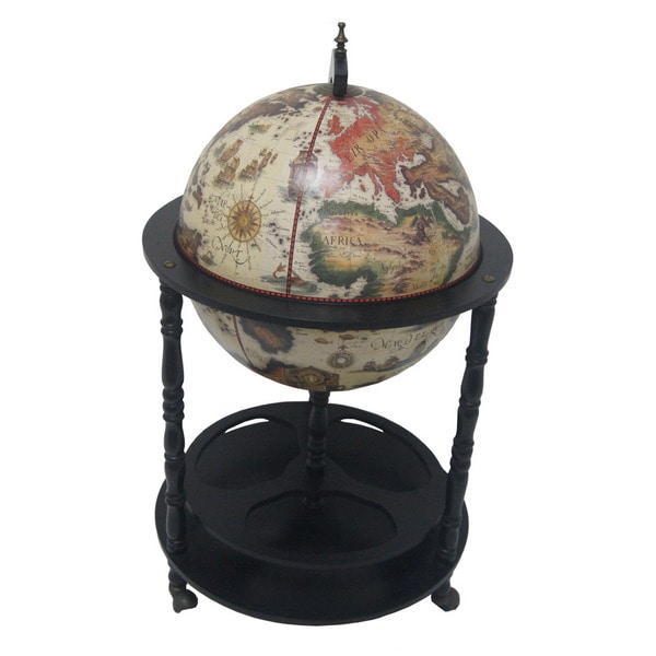 16th Century Italian style White 20 inch Floor Globe Bar   17410456