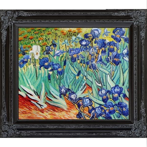 La Pastiche Vincent Van Gogh 'Irises' Hand Painted Framed Canvas Art - Bed  Bath & Beyond - 10296909