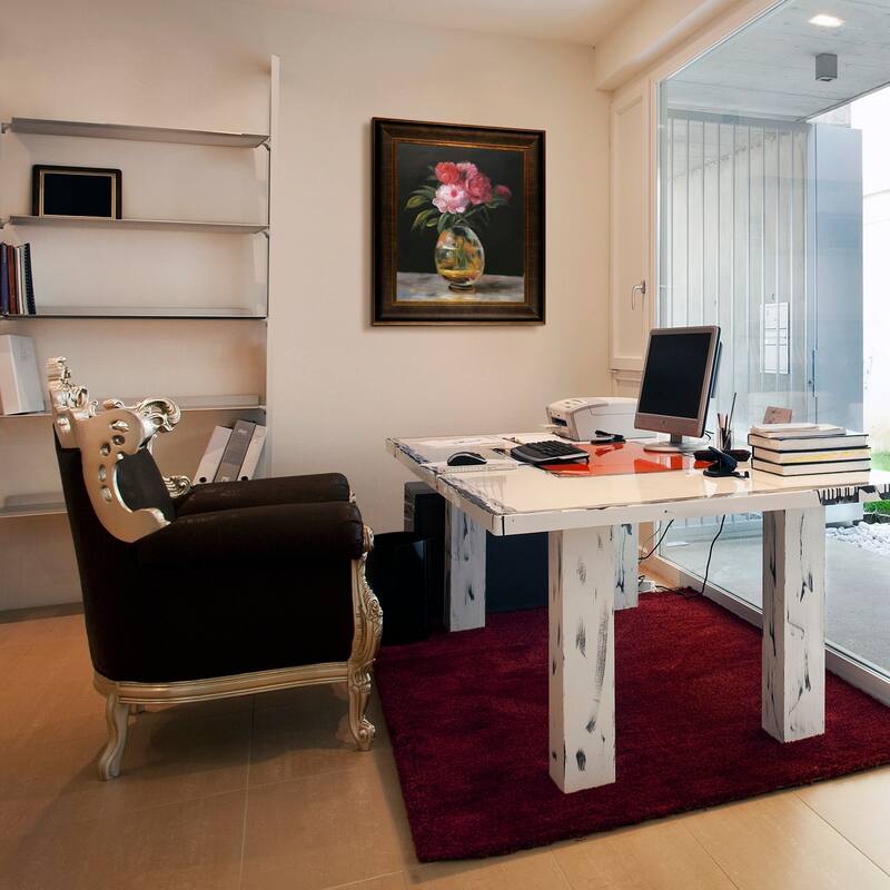 La Pastiche Edouard 'Bouquet of Flowers' Hand Painted Framed