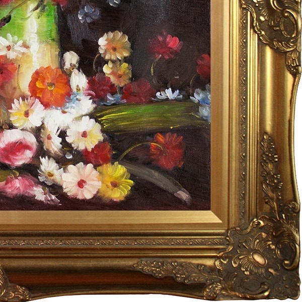 PEONIES IN VASE FLOWER STILL LIFE PAUL GAUGUIN PAINTING ART REAL CANVAS PRINT