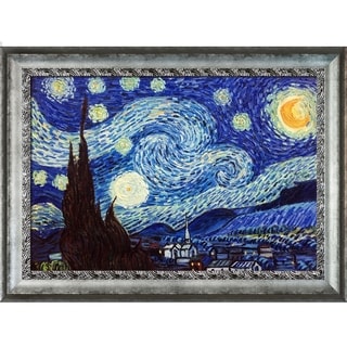 Vincent Van Gogh 'Starry Night' Hand Painted Framed Canvas Art ...