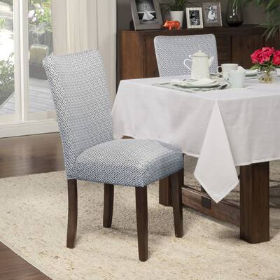 HomePop Blue Shades Parson Chairs (Set of 2)