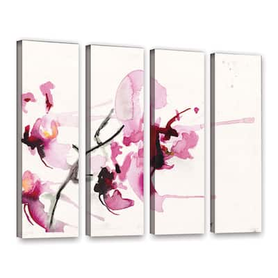 ArtWall Karin Johannesson 'Orchids Iii' 4 Piece Gallery-Wrapped Canvas Set