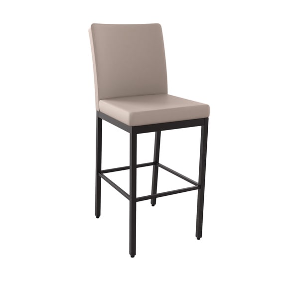 Amisco Perry Metal Counter Stools and Cameron Table, Pub Set in Dark Brown Metal