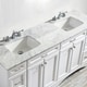 preview thumbnail 12 of 10, Vinnova Naples 72-inch Double White Mirrorless Vanity with Carrera White Marble Top