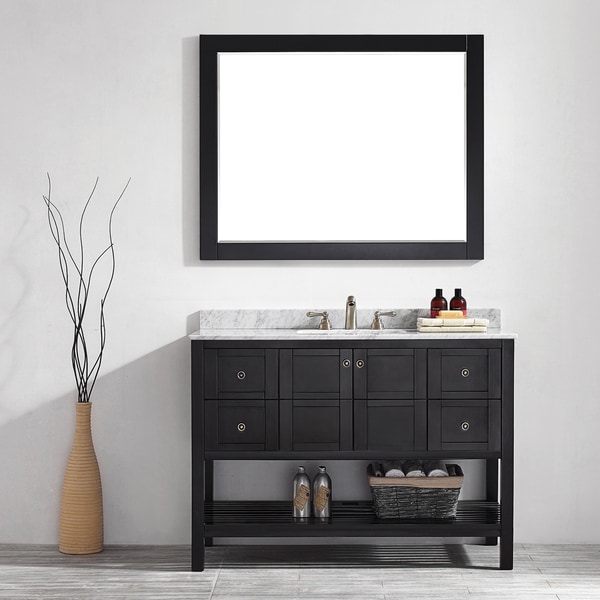 Vinnova Florence 48 inch Espresso Single Vanity with Carrara White