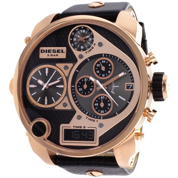 Diesel Men's DZ7261 Daddies Series Analog Display Quartz Black Watch
