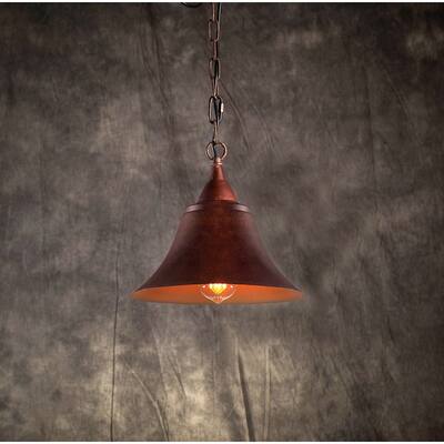 Willa 1-light Rusty Steel 12-inch Edison Chandelier