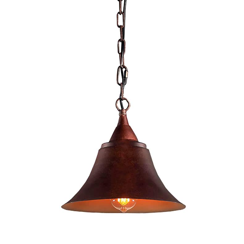 Willa 1-light Rusty Steel 12-inch Edison Chandelier