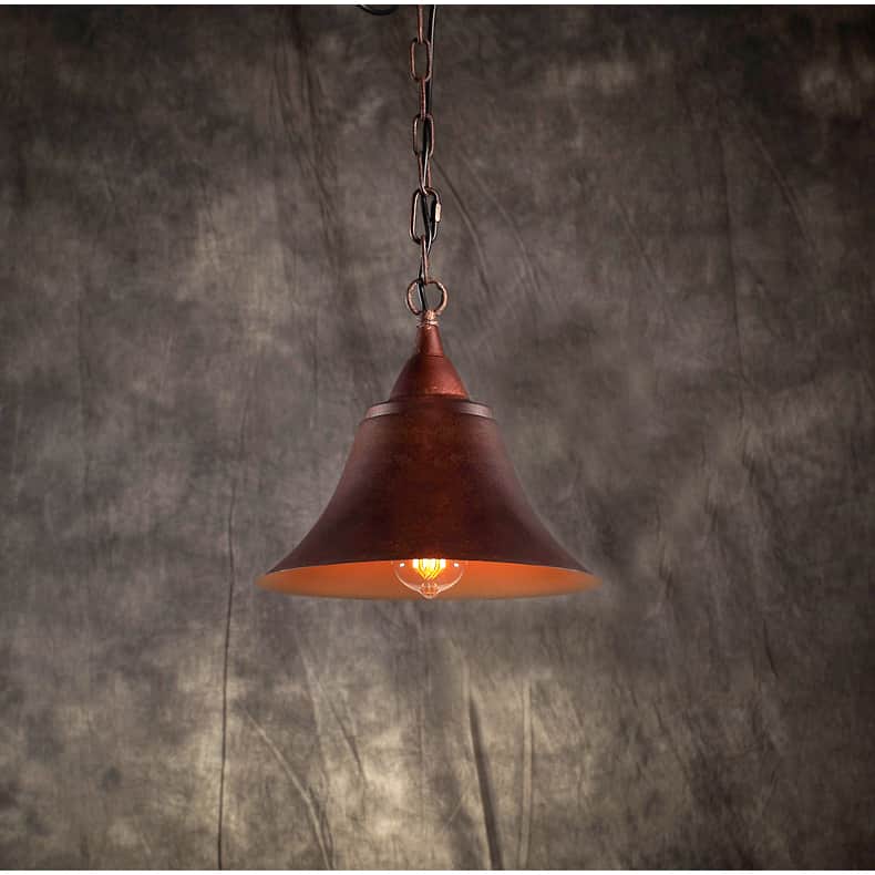 Willa 1-light Rusty Steel 12-inch Edison Chandelier