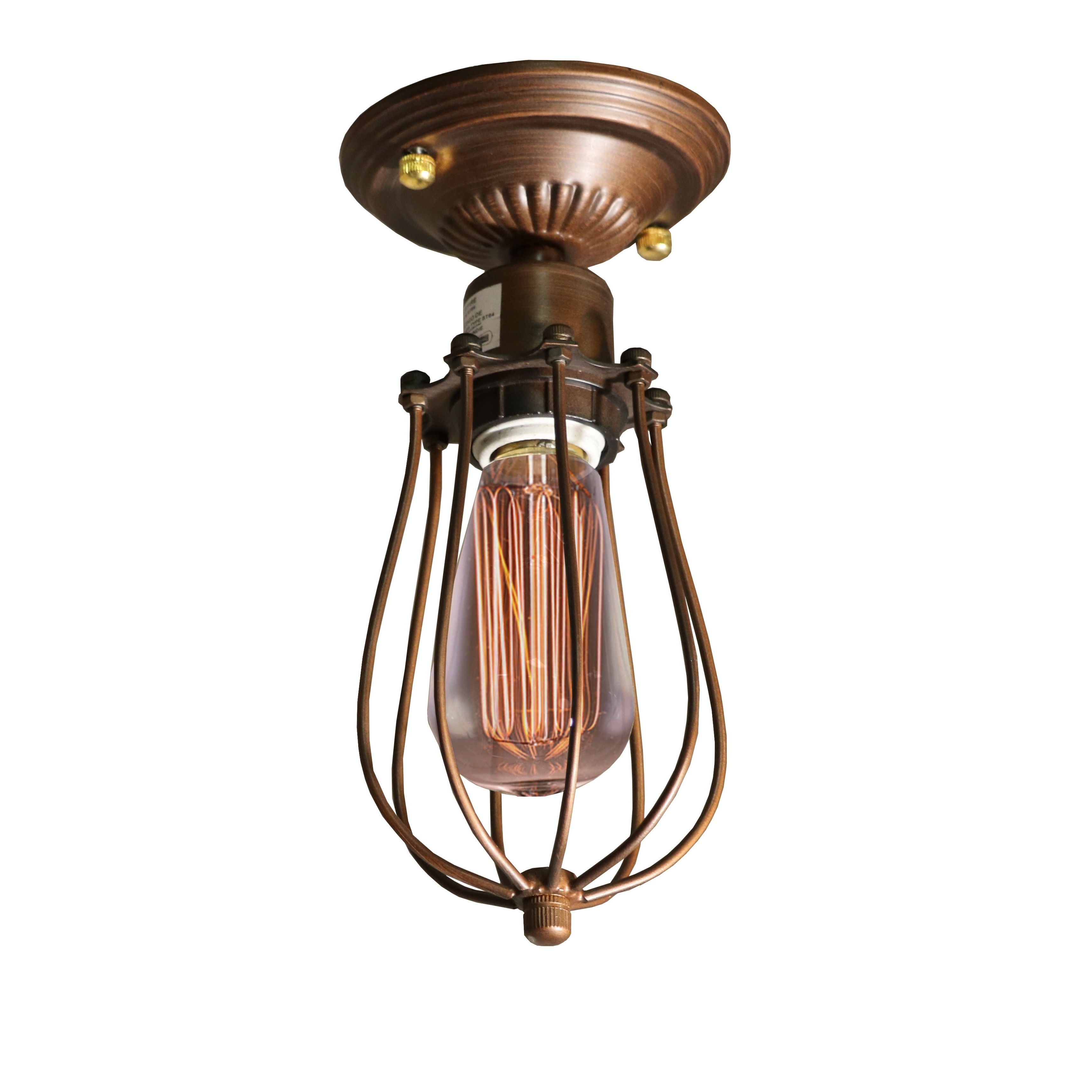 Warehouse of Tiffany Kinsey 1-light Antique 5-inch Edison Flush Mount