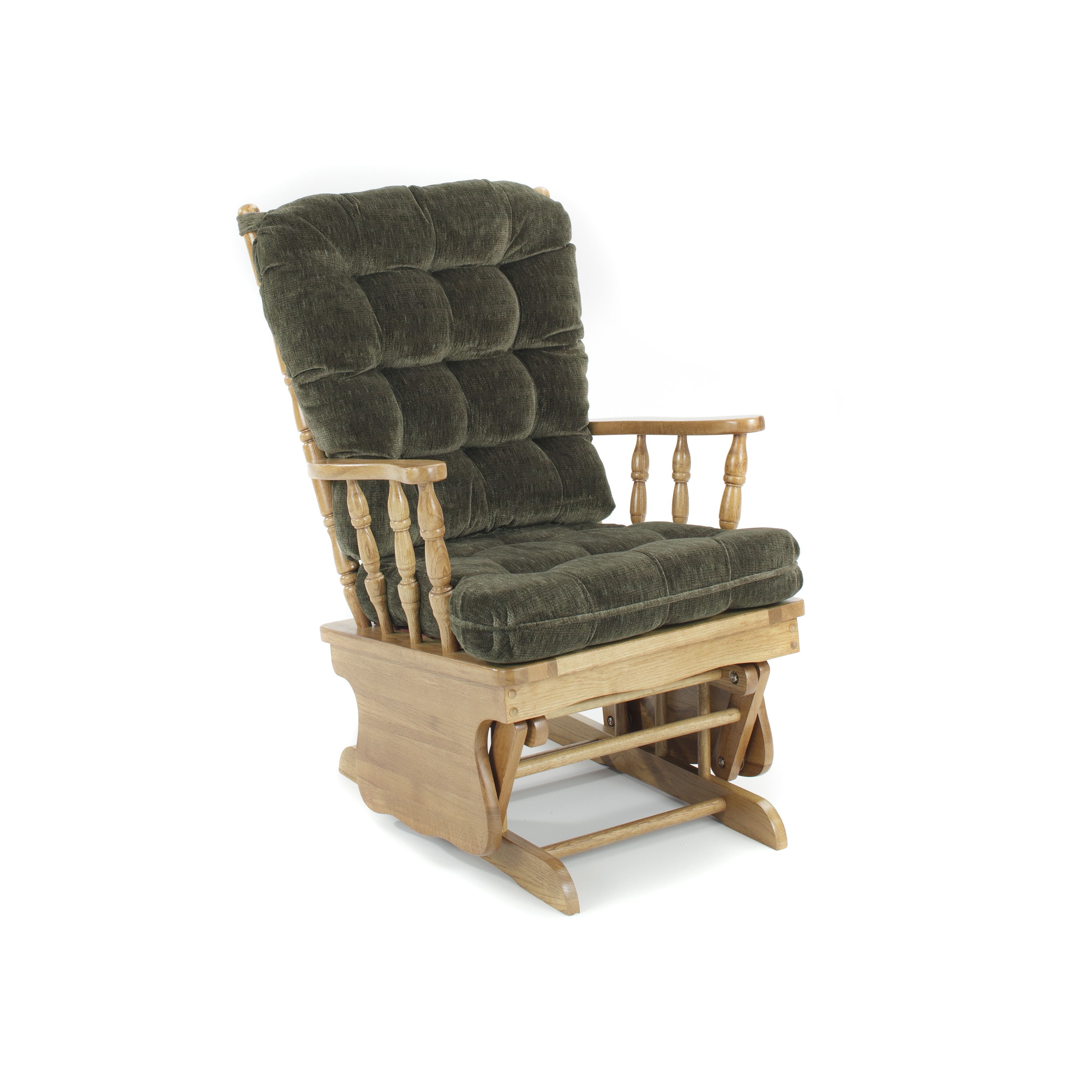 dark green glider chair