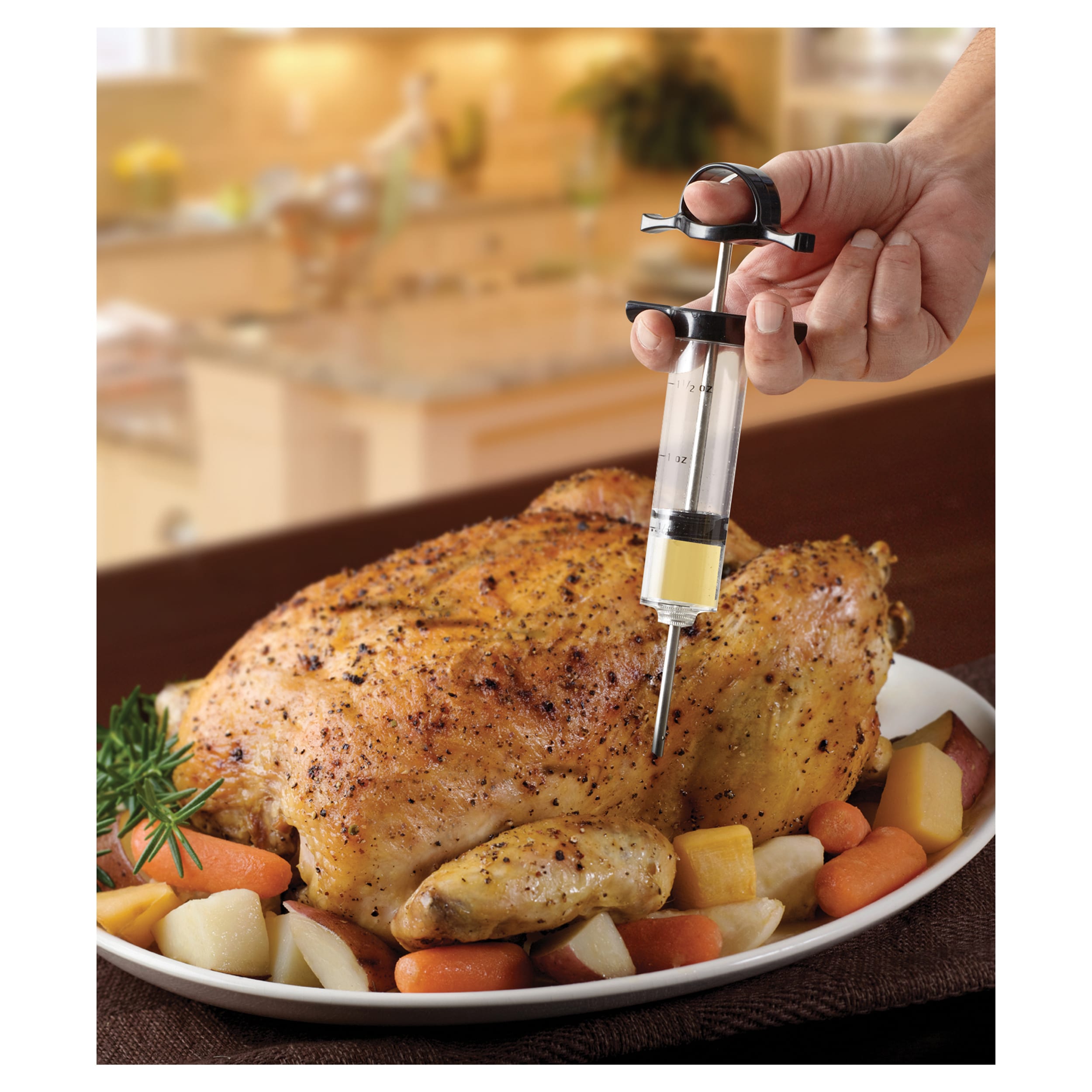 Mr. Bar-B-Q Seasoning and Marinade Meat Injector Stainless Steel Needle  40100Y, 1 - Foods Co.