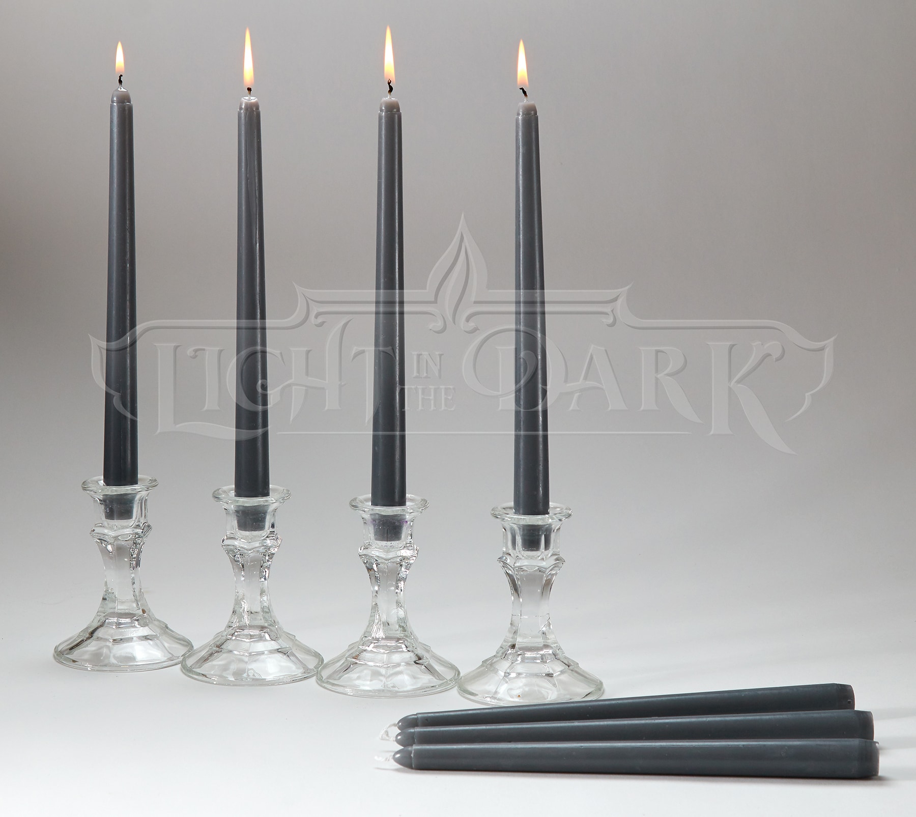 Grey Taper Candles with 7.5hour Burn (Set of 14) Bed Bath & Beyond 11685137