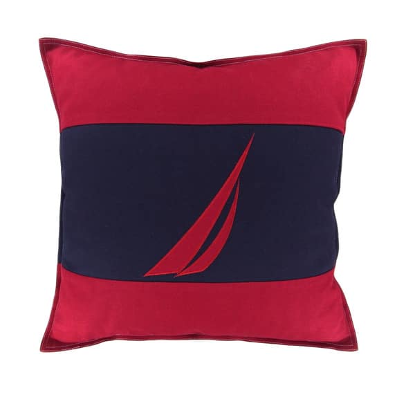 Nautica Mainsail Spinnaker Red Decorative Pillow (As Is Item
