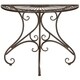Safavieh Outdoor Living Rustic Annalise Rustic Brown Iron Accent Table - 35.5" x 18.5" x 29.3" - Thumbnail 1