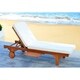 Safavieh Outdoor Living Newport Brown/ Beige Cart-Wheel Adjustable Chaise Lounge Chair - 27.6" x 78.7" x 14.2" - Thumbnail 1