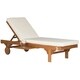 Safavieh Outdoor Living Newport Brown/ Beige Cart-Wheel Adjustable Chaise Lounge Chair - 27.6" x 78.7" x 14.2" - Thumbnail 3