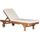 Safavieh Outdoor Living Newport Brown/ Beige Cart-Wheel Adjustable Chaise Lounge Chair - 27.6" x 78.7" x 14.2" - Thumbnail 5