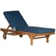 Safavieh Outdoor Living Newport Brown/ Navy Cart-Wheel Adjustable Chaise Lounge Chair - 27.6" x 78.7" x 14.2" - Thumbnail 3