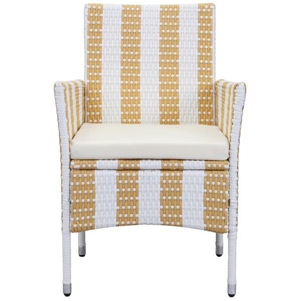 Shop Safavieh Outdoor Living Frazier Gold/ White Dining ... Shop Safavieh Outdoor Living Frazier Gold/ White Dining ... on Safavieh Outdoor Living Horus Dining Set id=43811