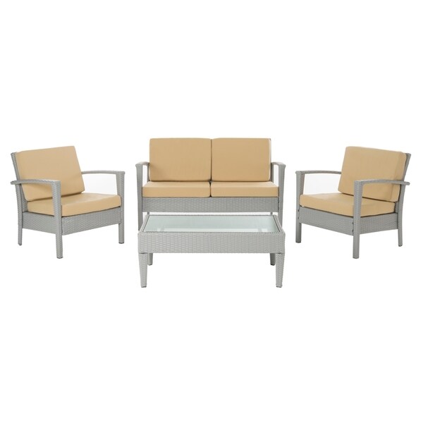 Shop Safavieh Outdoor Living Grey/ Beige Piscataway Patio ... Shop Safavieh Outdoor Living Grey/ Beige Piscataway Patio ... on Safavieh Fontana 4 Pc Outdoor Set id=34418