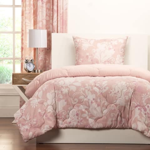 Featured image of post Pink Damask Comforter Set ultra soft shaggy pink faux fur comforter set