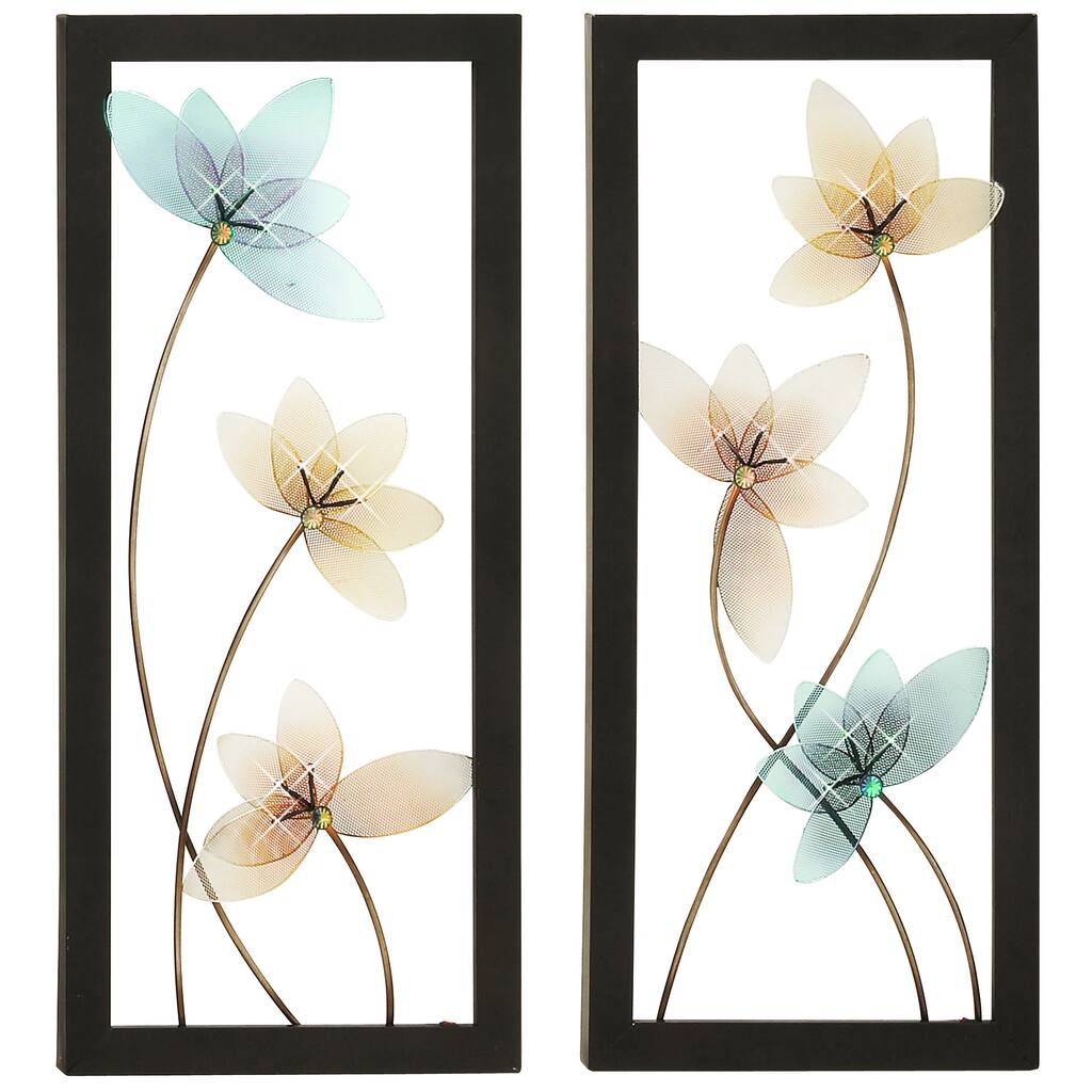 Spring Led Wall Deco Spring Jewel Large Hand-crafted LED Lights Metal Wall Art Decor (Set of ...