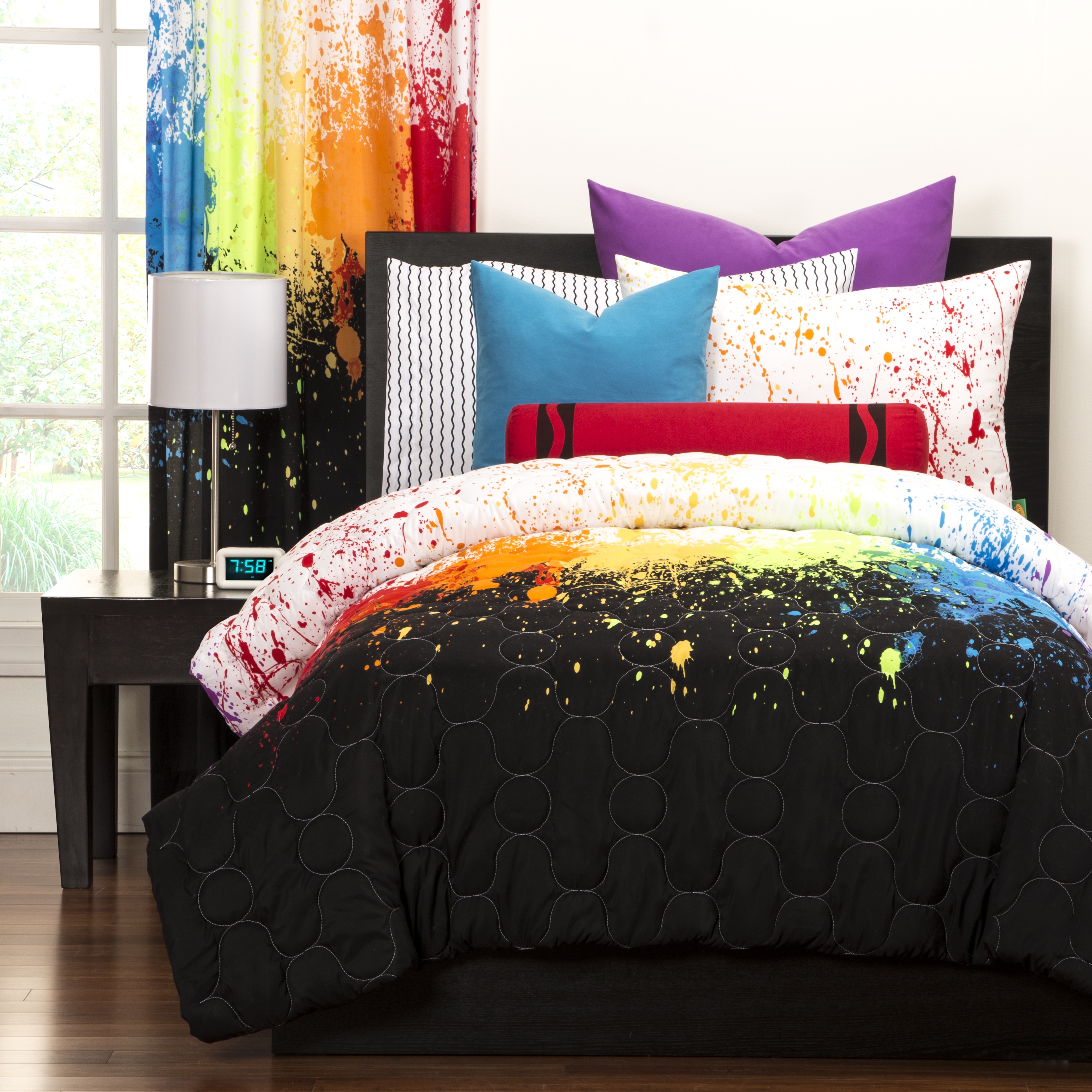 Shop Crayola Cosmic Burst Brushed Microfiber 3 Piece Comforter Set