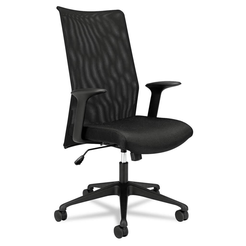 basyx by HON VL573 Series Black Base/ Black Frame Mesh High-Back Task Chair