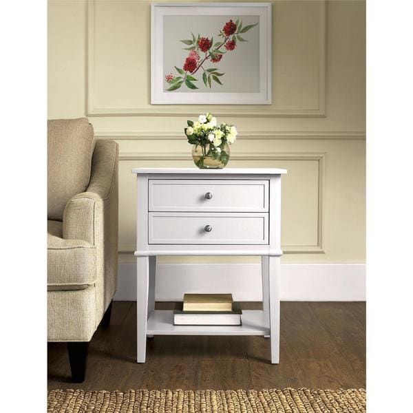 Clay Alder Home Isleton White 2-drawer Accent Table