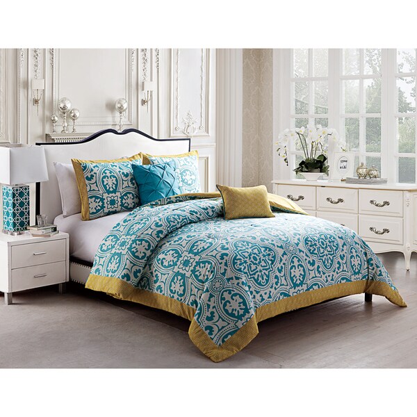 Shop VCNY Durham Reversible 5piece Comforter Set Free Shipping Today