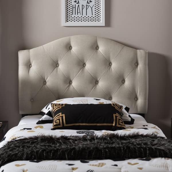 slide 2 of 11, Copper Grove Daisy Upholstered Tufton Headboard Full