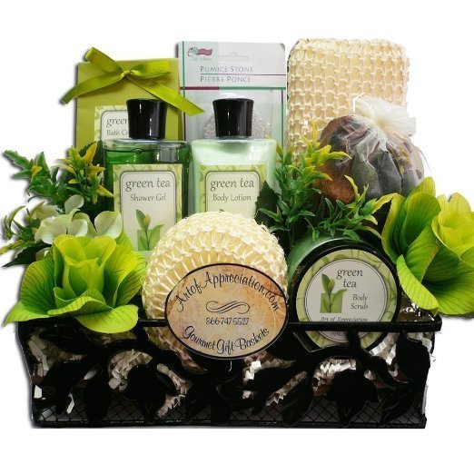 Shop Spa Day Getaway Green Tea Spa Bath and Body Gift Basket