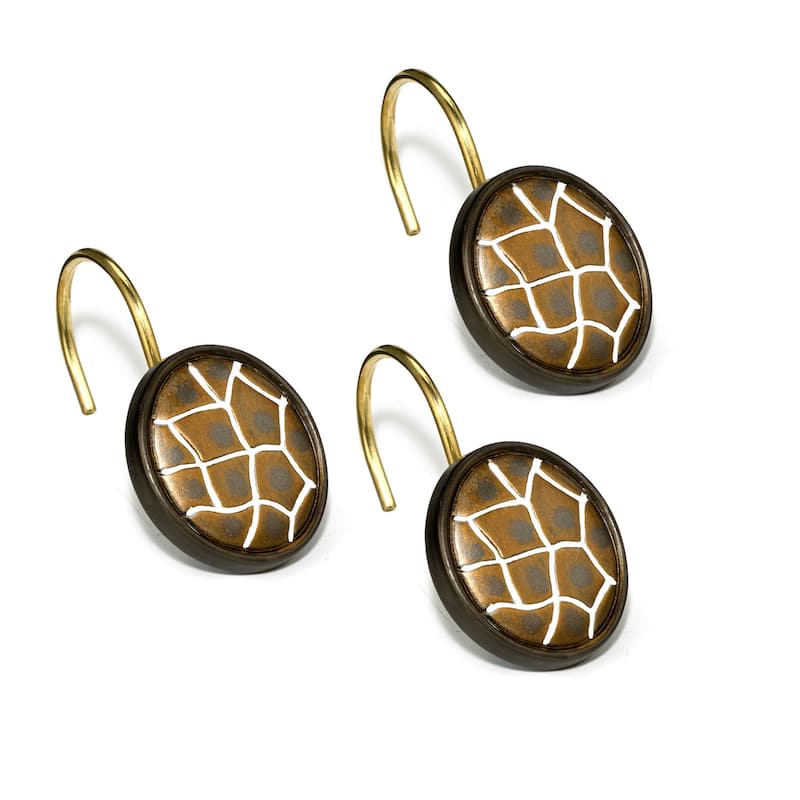 Exotic Animal Print Shower Curtain and Hooks Set or Separates