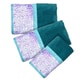 preview thumbnail 7 of 5, Shimmering Aqua Seashell Bath Accessory Collection in 7 Options Blue 3 Piece Towel Set - Blue Finish