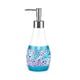 preview thumbnail 6 of 5, Shimmering Aqua Seashell Bath Accessory Collection in 7 Options Blue Lotion Pump/Aqua - Polished