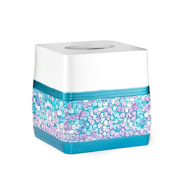 Shimmering Aqua Seashell Bath Accessory Collection in 7 Options